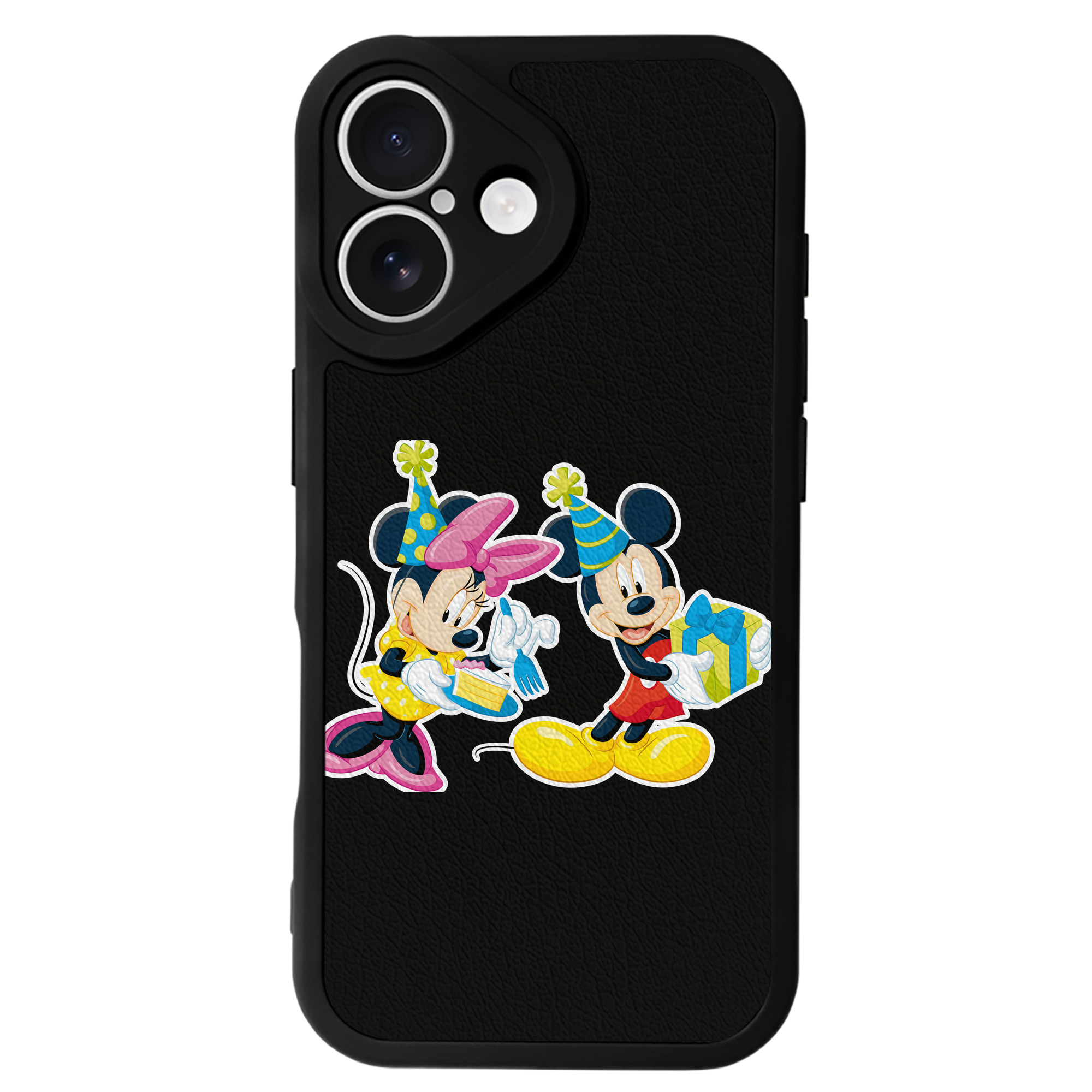 （画像用） ミッキーマウス Mickey Mouse 【iPhone 16シリーズ対応】シリコンスマホケース（レザー調） 材質：シリコン